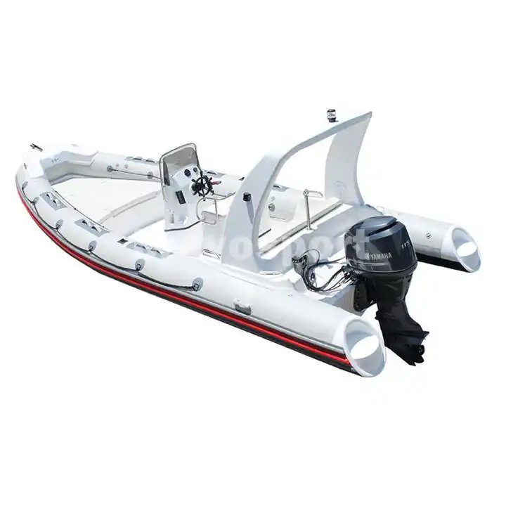 CE 22ft RIB 680 Orca Hypalon Pvc Rigid Zodiac Boat Inflatable Boat Fiber Trip Boat with Outboard Engine
