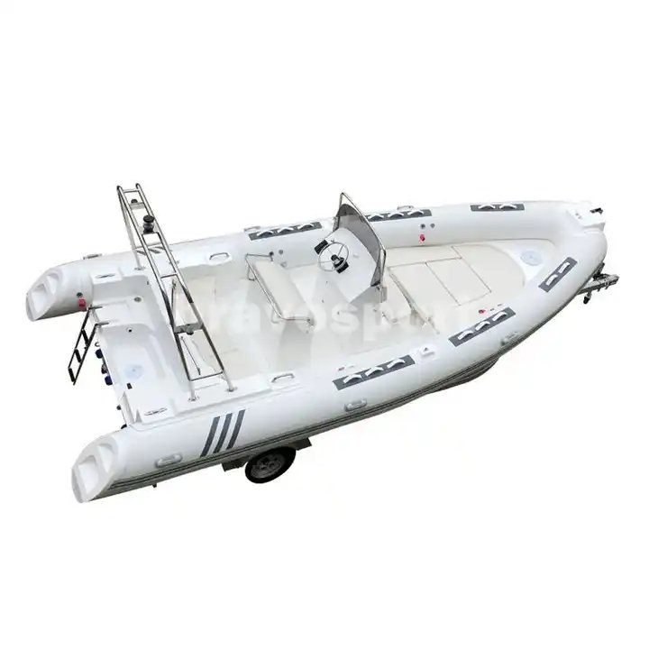 CE 22ft RIB 680 Orca Hypalon Pvc Rigid Zodiac Boat Inflatable Boat Fiber Trip Boat with Outboard Engine
