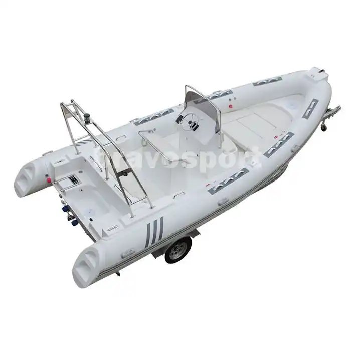 CE 22ft RIB 680 Orca Hypalon Pvc Rigid Zodiac Boat Inflatable Boat Fiber Trip Boat with Outboard Engine