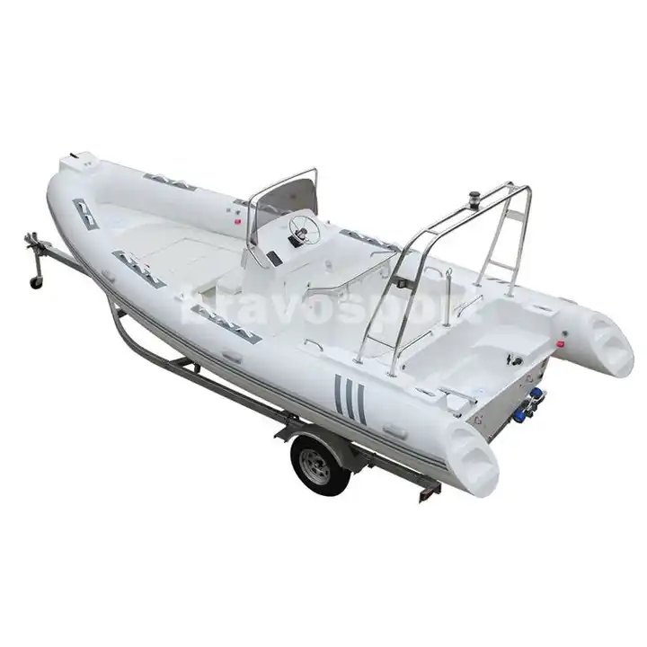 CE 22ft RIB 680 Orca Hypalon Pvc Rigid Zodiac Boat Inflatable Boat Fiber Trip Boat with Outboard Engine