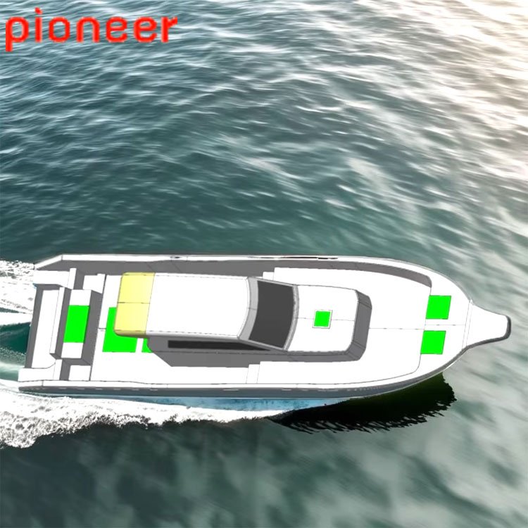 High Quality Luxury 10-Person Sport Yacht Motor Fishing Boat with Outboard Engine Fiberglass Hull