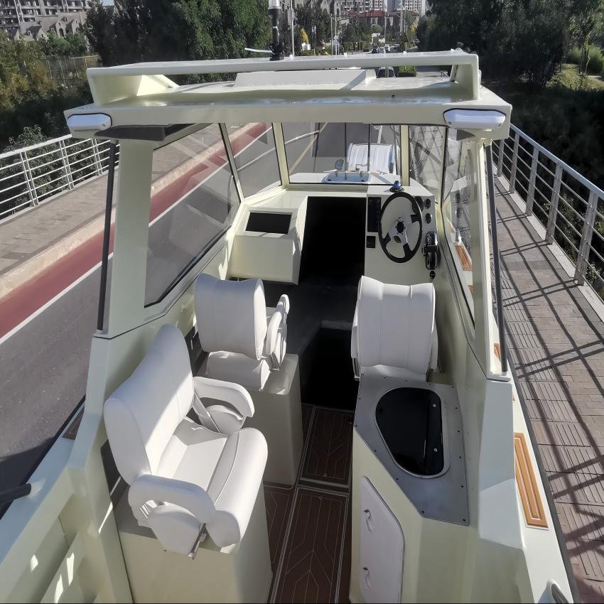 Luxury 20ft/6.2m High Quality Aluminum Cabin Yacht With Outboard Engine Sport Fishing Boat for Sale in China for River Use