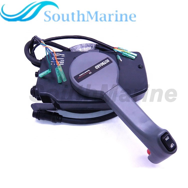 Boat Engines 703-48207-22-00 Side Mount Remote Control Throttle Shift Box for Yamaha Outboard Engine 10 Pin, Right Hand