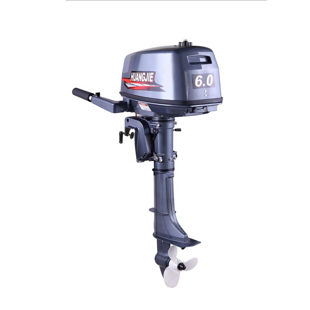 Huangjie 2 Stroke 6HP Boat Engine Motor Water Cooling System Outboard Motor 2Stroke Hand-start Boat Motor High Quality
