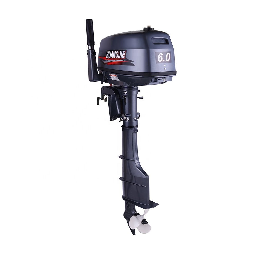 Huangjie 2 Stroke 6HP Boat Engine Motor Water Cooling System Outboard Motor 2Stroke Hand-start Boat Motor High Quality