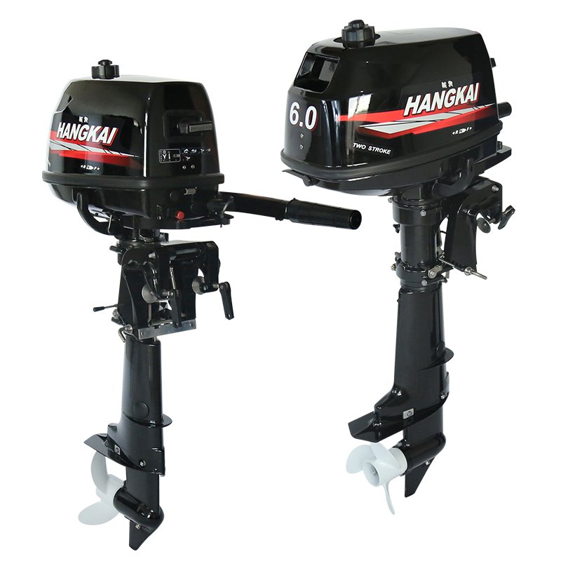 Small Hangkai Outboard Motor 2 Stroke 6hp Water Cooling for Rc Boat Ship New Used Outboard Boat Engine