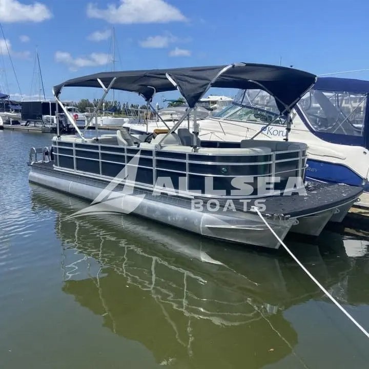25ft/7.6m CE Approved Aluminum Inflatable Boat Pontoon Luxury Fishing Boat with with Sofa Hot Sale