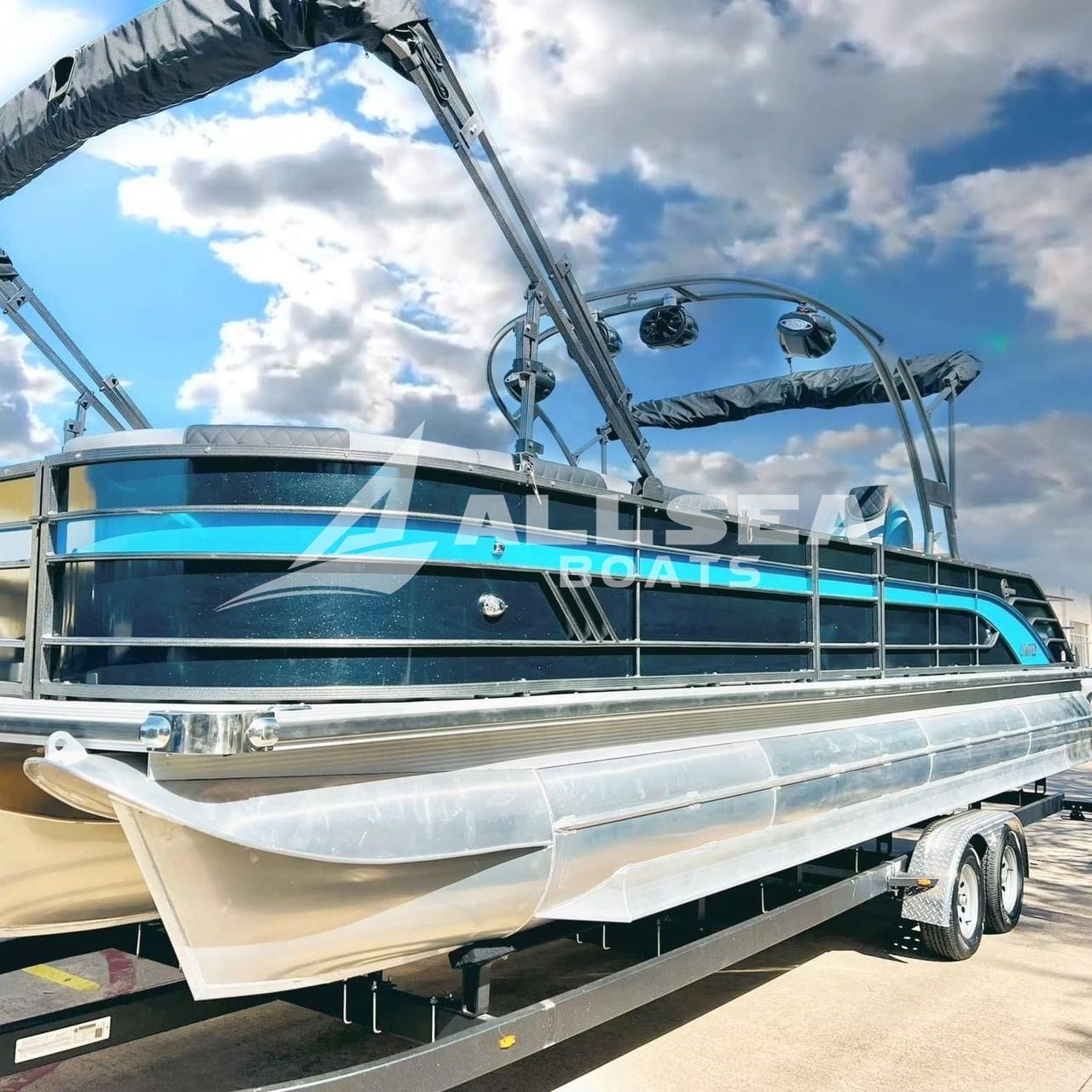 25ft/7.6m CE Approved Aluminum Inflatable Boat Pontoon Luxury Fishing Boat with with Sofa Hot Sale