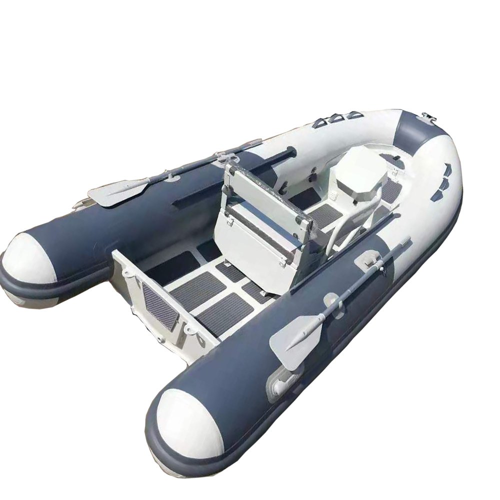 Orca Hypalon/PVC Inflatable Sport Yacht RHIB380 Rowing Rigid Double Deep V Aluminum RIB Hull with Outboard Engine