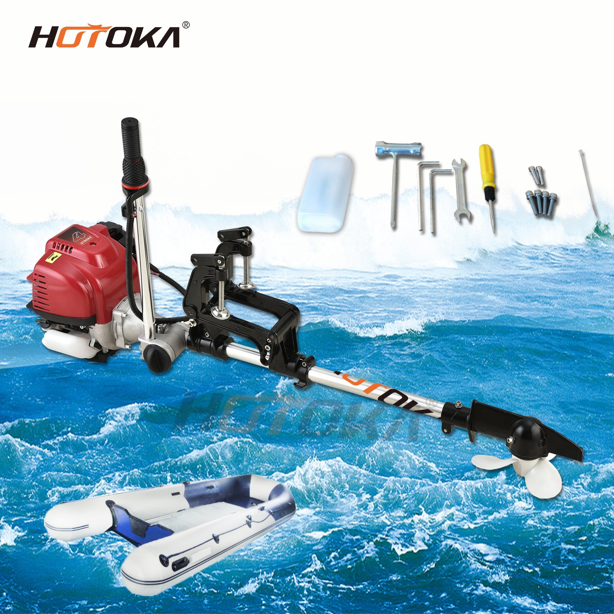 New Type China 50cc 1.6kw 3hp Marine Outboard Engines Jet Drive 4 Stroke air Cooled Boat Engine Outboard Motor