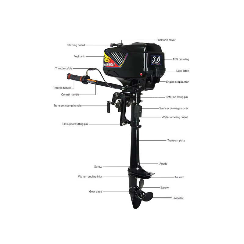 HangKai New 2-stroke Outboard Motor Boat Motor 2 Stroke Outboard Small Marine Power Boat Engine