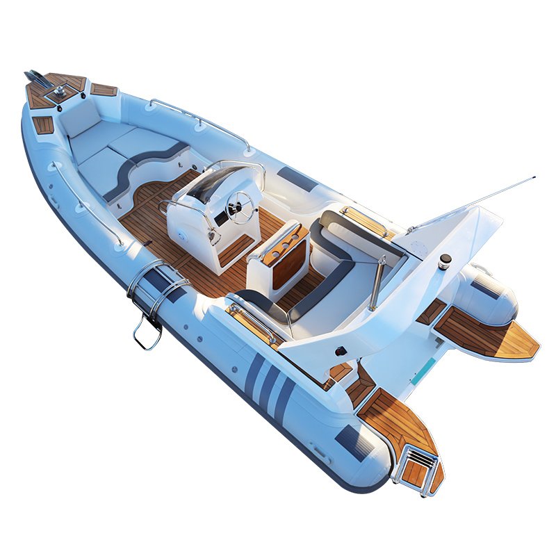 New Arrival CE 7m 23.3ft Luxury RIB Hypalon Inflatable Fishing Rowing Boat with 200HP Engine Rib Boat Inflatable for Ocear Water