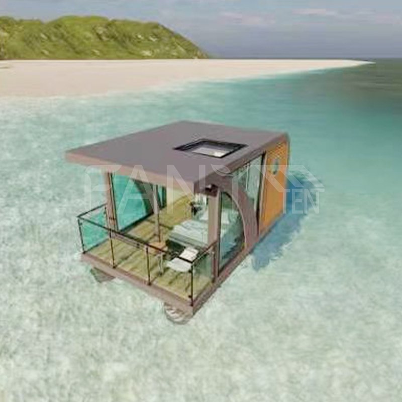Mini Engine Boat House Floating on Water Pontoon Boat Houseboat Kits Platform