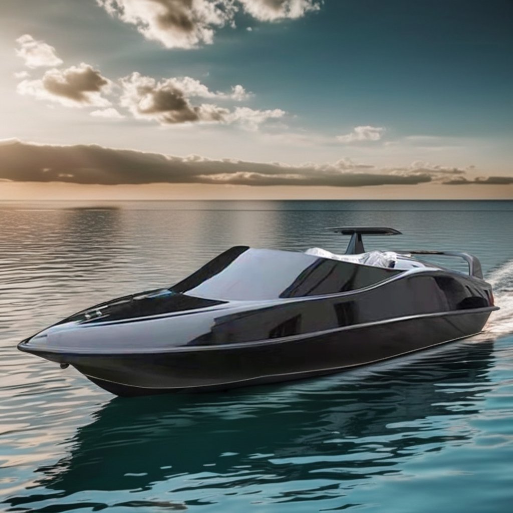 Hison 2-Seater High-Speed Jet Boat CE Approved for Rowing Fiberglass and Engine Combo Set Included