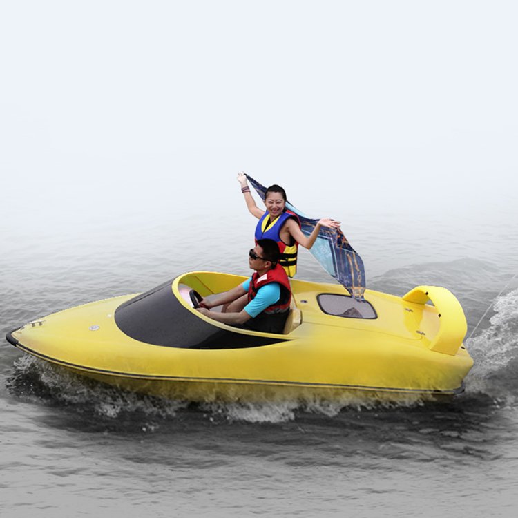 Hison 2-Seater High-Speed Jet Boat CE Approved for Rowing Fiberglass and Engine Combo Set Included