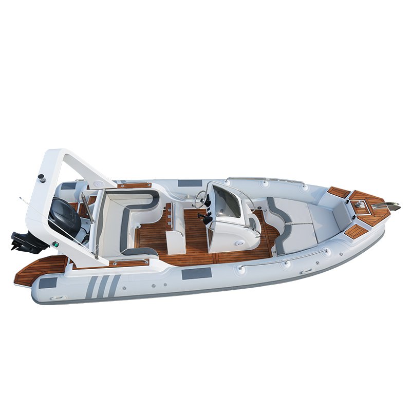 New Arrival CE 7m 23.3ft Luxury RIB Hypalon Inflatable Fishing Rowing Boat with 200HP Engine Rib Boat Inflatable for Ocear Water