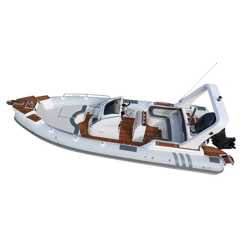 New Arrival CE 7m 23.3ft Luxury RIB Hypalon Inflatable Fishing Rowing Boat with 200HP Engine Rib Boat Inflatable for Ocear Water