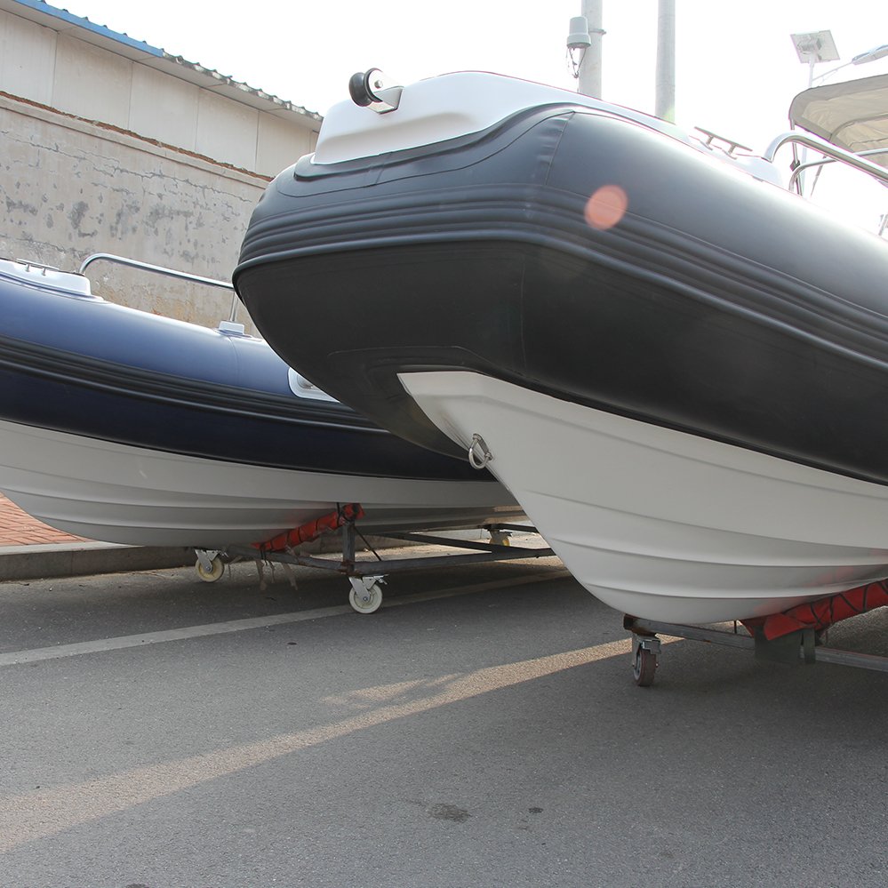 6m Inflatable Boat Rib Rib Hypalon Inflatable Boat RIB-600 with Trailer and Outboard Engine