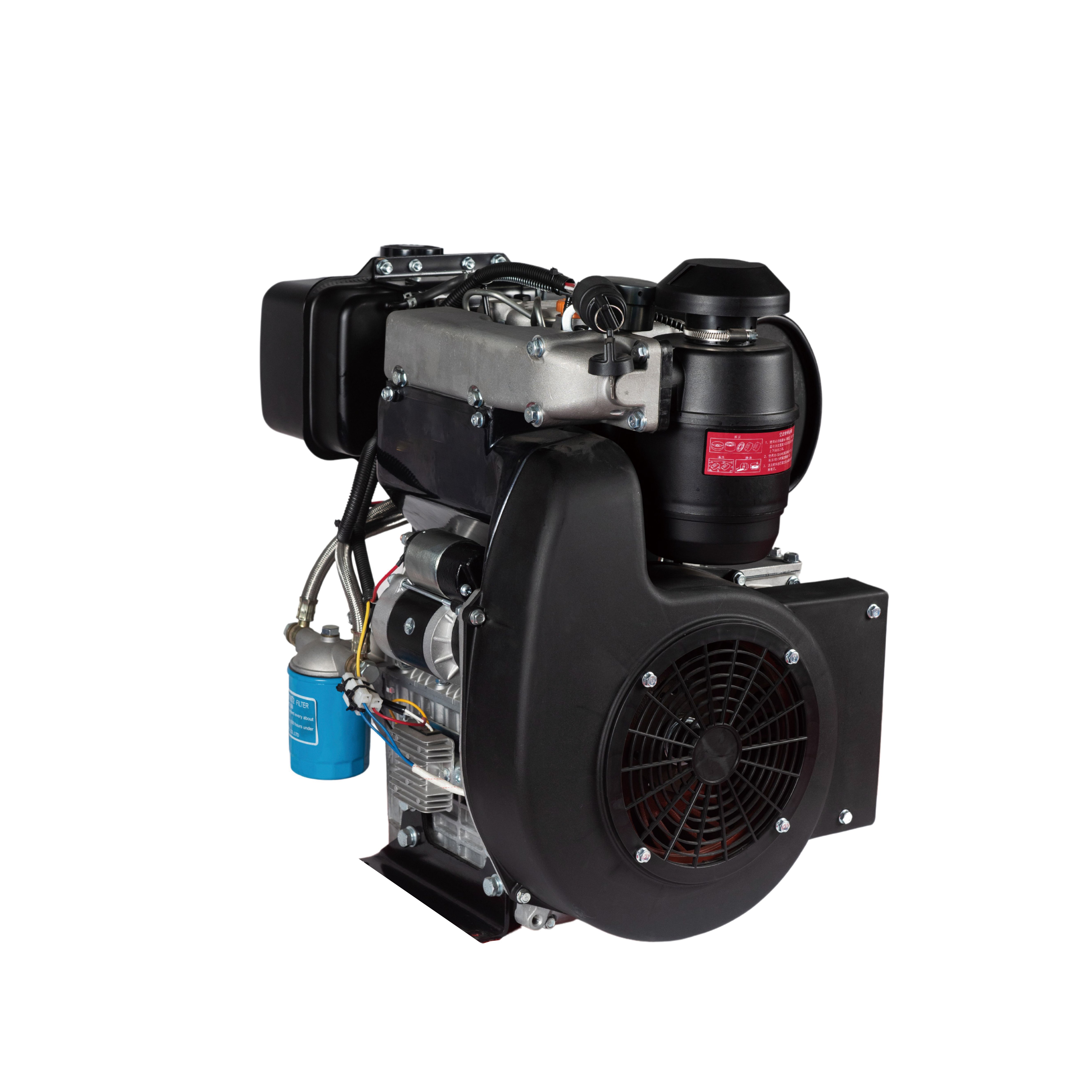 2025 New 20hp V-Shaped 4 Stroke Diesel Engine Air Cooled with Electric Start for Machinery and Boats