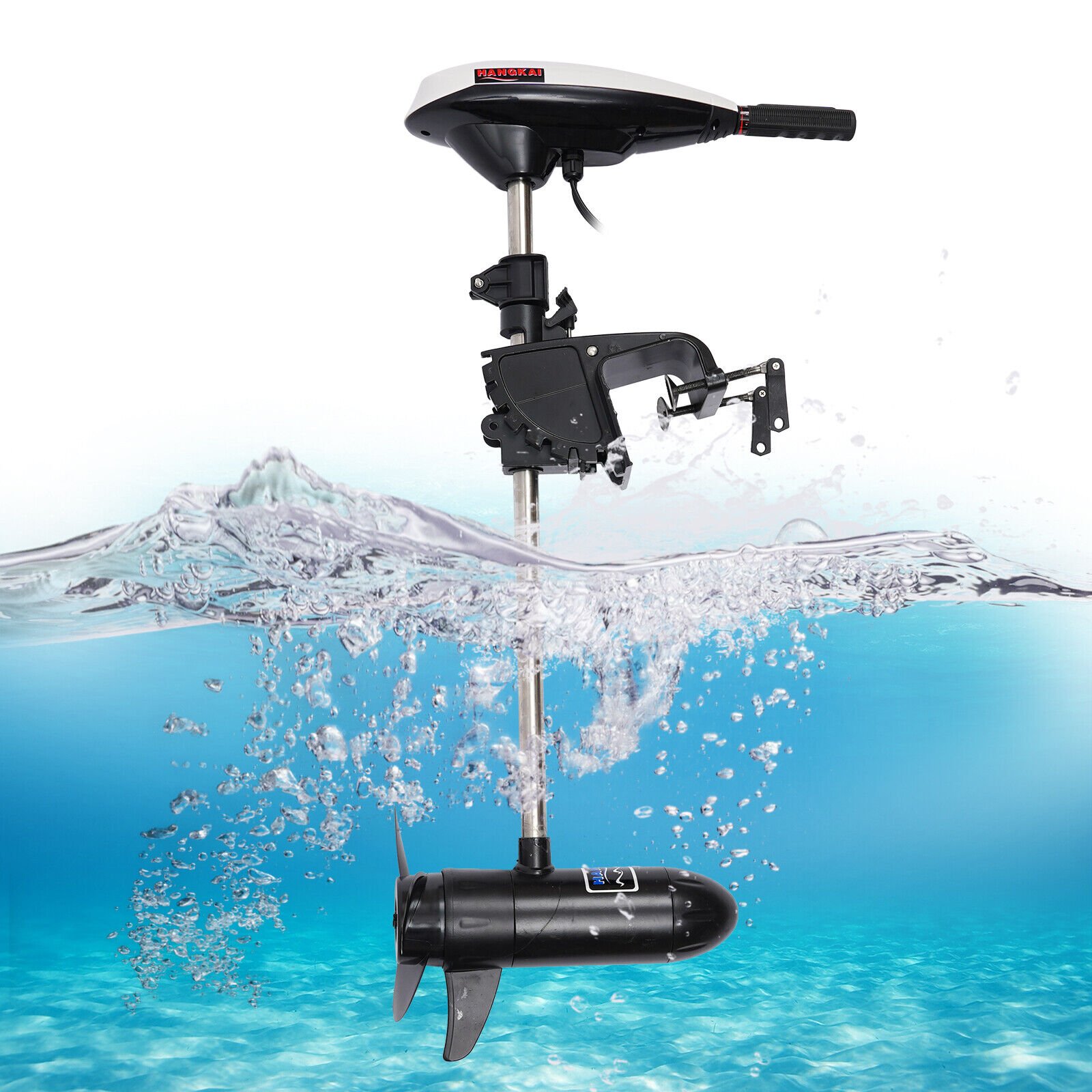 12V 45LBS Electric Outboard Motor Propeller Boat Trolling Boats Engine 552w for Fishing Boat Kayak Inflatable Brush Motor Silent