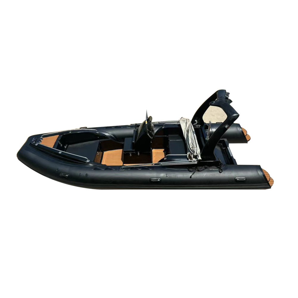 Luxury 5.8m/19ft Hypalon Boat Rigid Rib with PVC and Fiberglass Material Comes with Engine for Outdoor