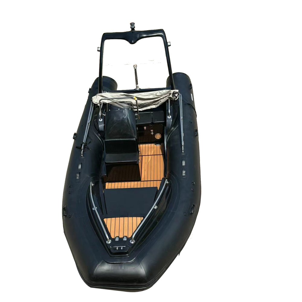 Luxury 5.8m/19ft Hypalon Boat Rigid Rib with PVC and Fiberglass Material Comes with Engine for Outdoor