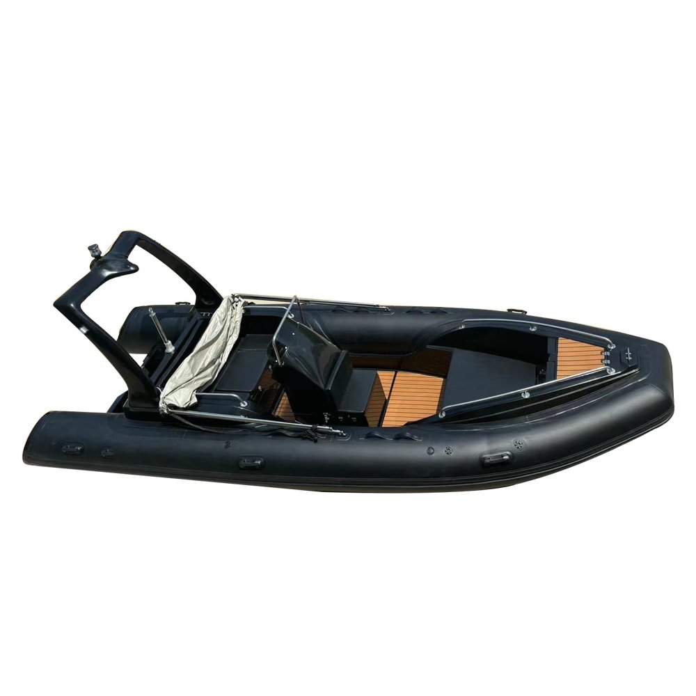 Luxury 5.8m/19ft Hypalon Boat Rigid Rib with PVC and Fiberglass Material Comes with Engine for Outdoor
