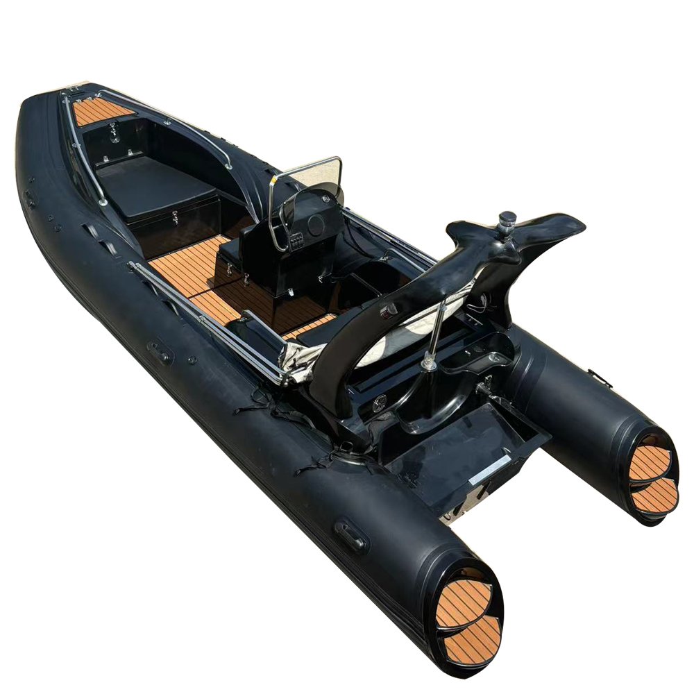 Luxury 5.8m/19ft Hypalon Boat Rigid Rib with PVC and Fiberglass Material Comes with Engine for Outdoor