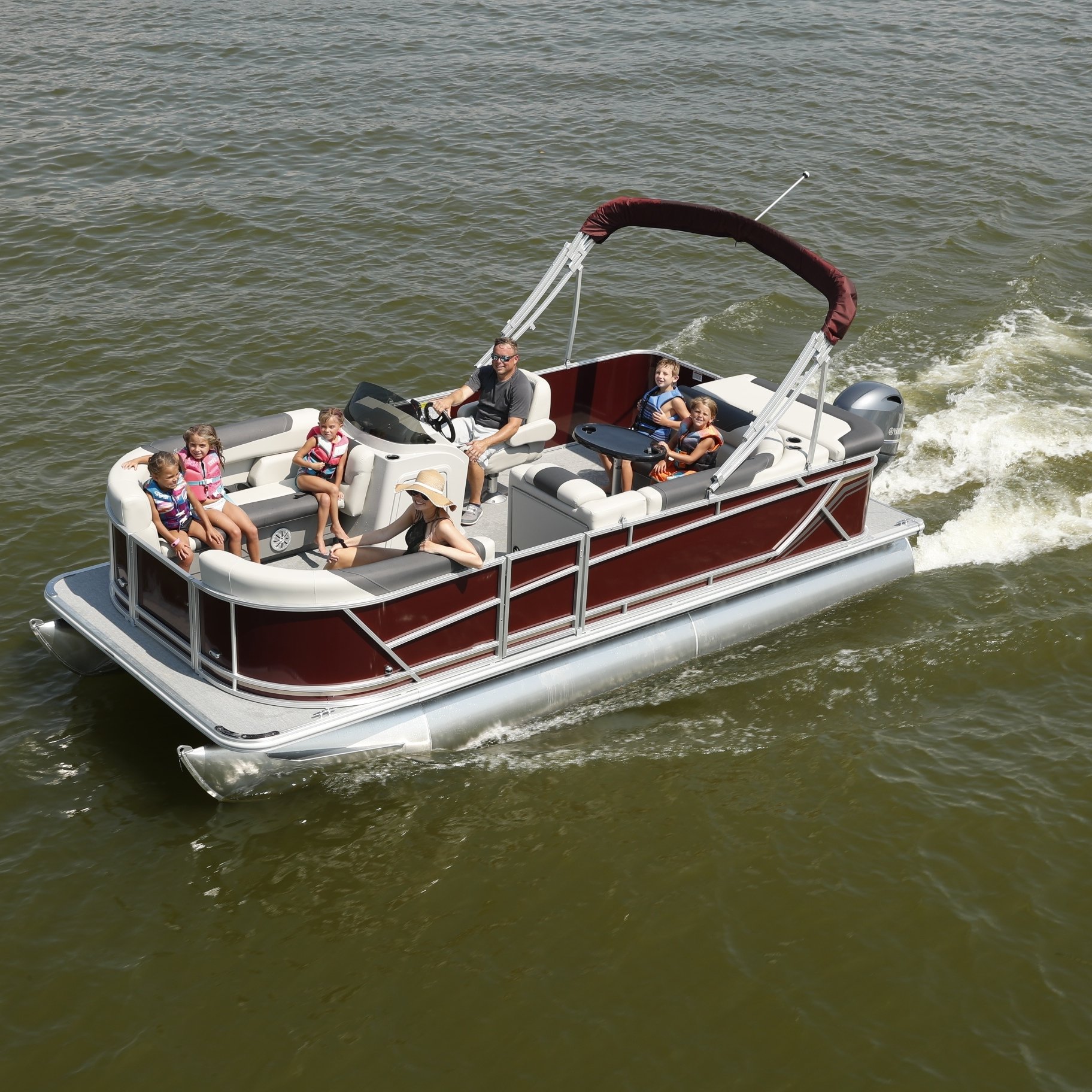 2023 Ecocampor Luxury Aluminium Pontoon Boat Passenger Kayak for Fishing With Outboard Engine for Outdoor Drifting