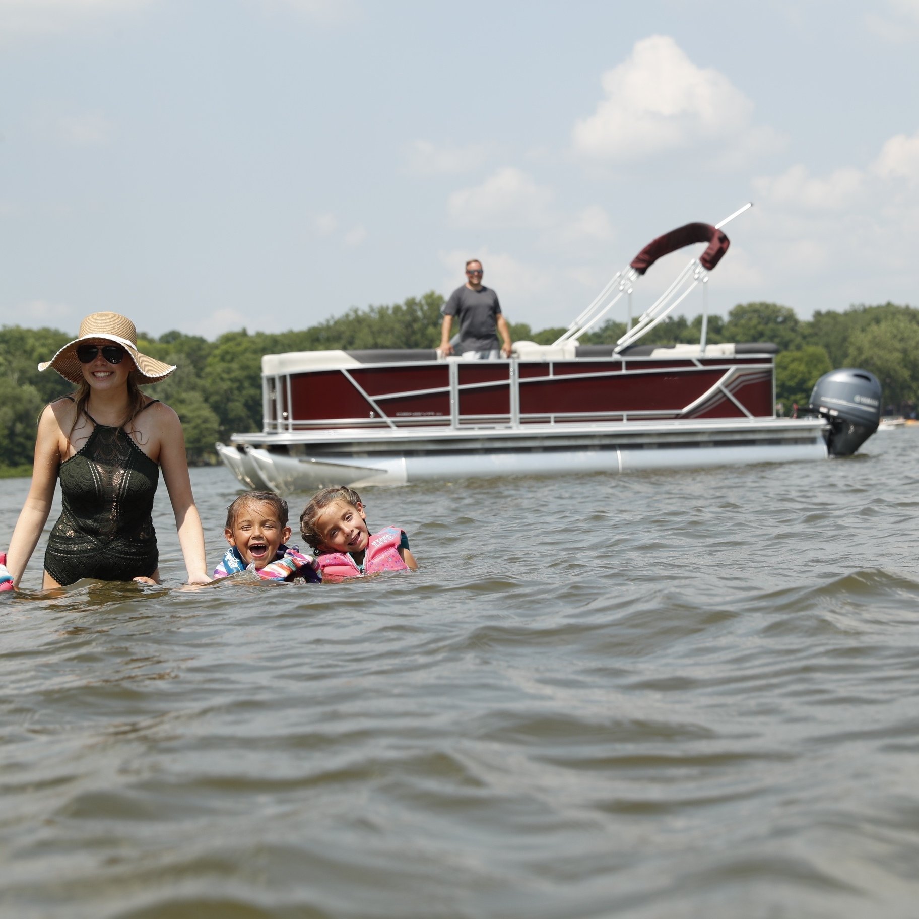 2023 Ecocampor Luxury Aluminium Pontoon Boat Passenger Kayak for Fishing With Outboard Engine for Outdoor Drifting