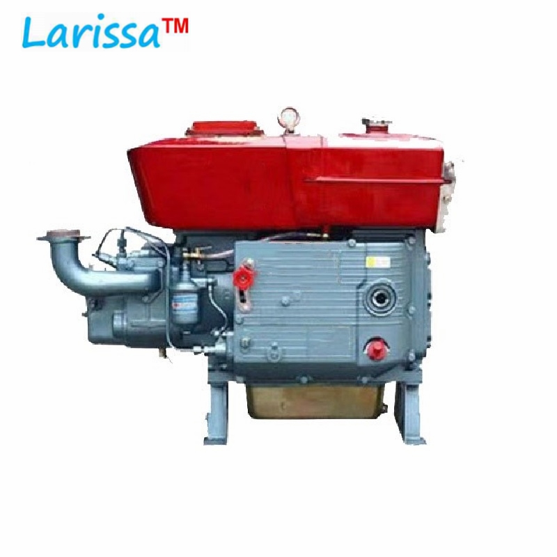 Agricultural Diesel Engine Water Cooling Diesel Engine Single-cylinder Hand Crank Electric Start Diesel Engine Red Silent Zh 8hp