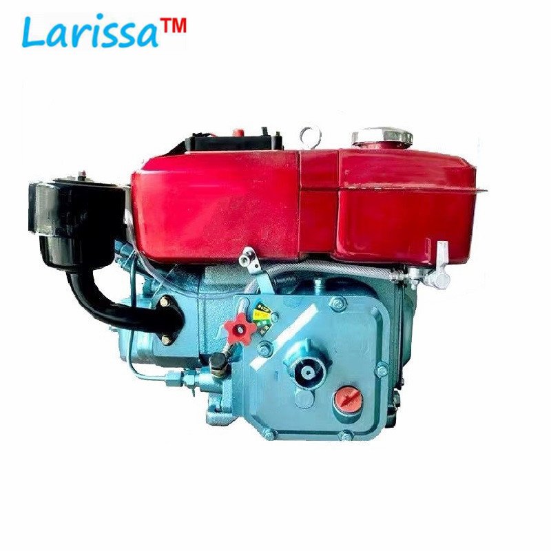 Agricultural Diesel Engine Water Cooling Diesel Engine Single-cylinder Hand Crank Electric Start Diesel Engine Red Silent Zh 8hp
