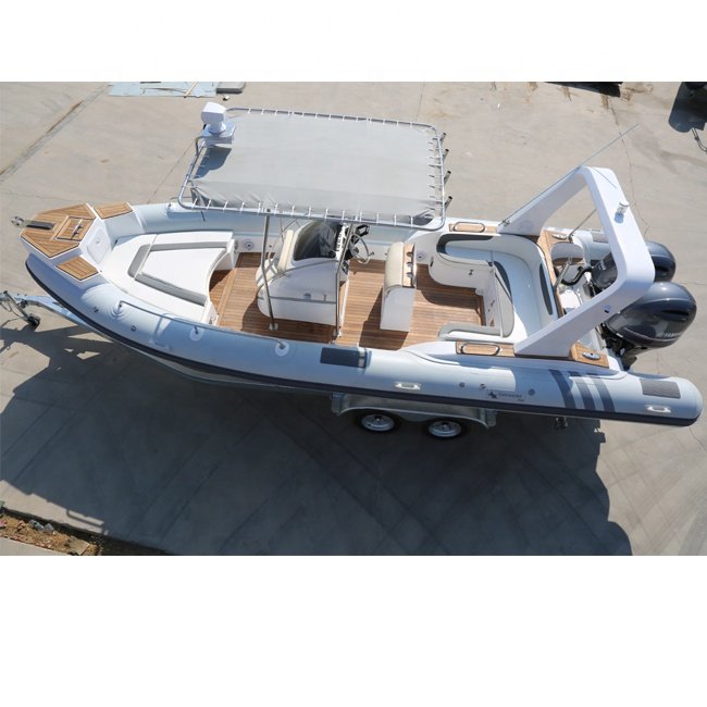 Luxury Rib Boats CE RHIB 25ft Rib 760 Hypalon Rigid Inflatable Boat Cabin China Rib Boats for Sale