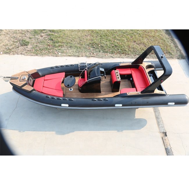 Luxury Rib Boats CE RHIB 25ft Rib 760 Hypalon Rigid Inflatable Boat Cabin China Rib Boats for Sale