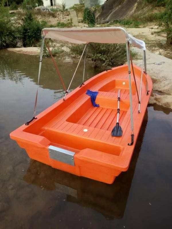 Hot Sell 8 Persons Double Deck 4 Meter Hard PE Plastic Fishing Boat With Outboard Engines