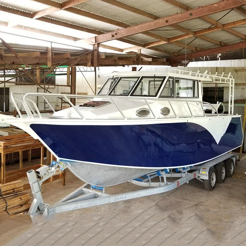 Luxury 9m Power Motor Fishing Lifestyle Yacht Boat with Outboard Engine