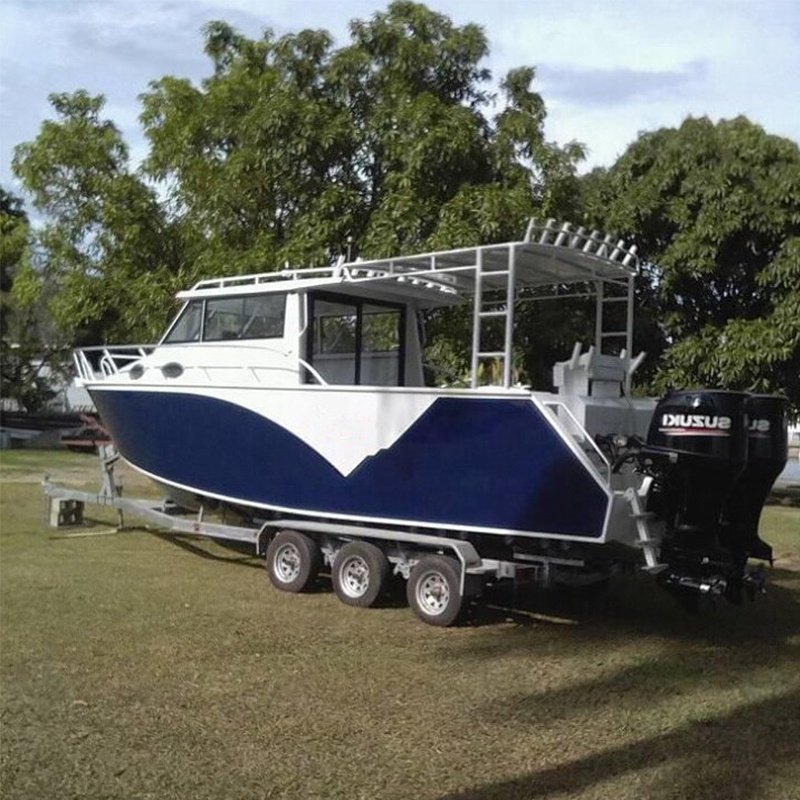 Luxury 9m Power Motor Fishing Lifestyle Yacht Boat with Outboard Engine