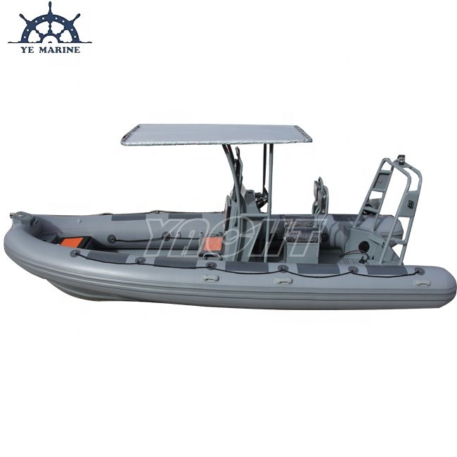 23ft RHIB 700 ORCA/Hypalon Aluminum Hull RIB Cruising Inflatable Boat With Engine