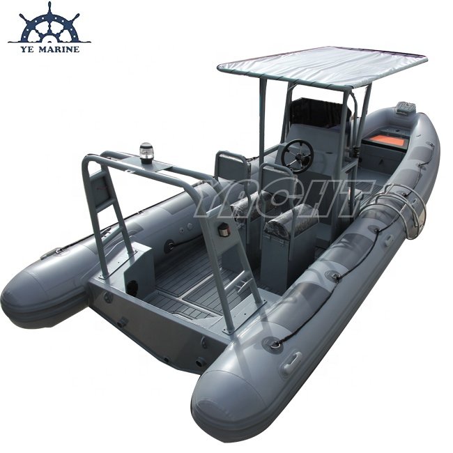 23ft RHIB 700 ORCA/Hypalon Aluminum Hull RIB Cruising Inflatable Boat With Engine