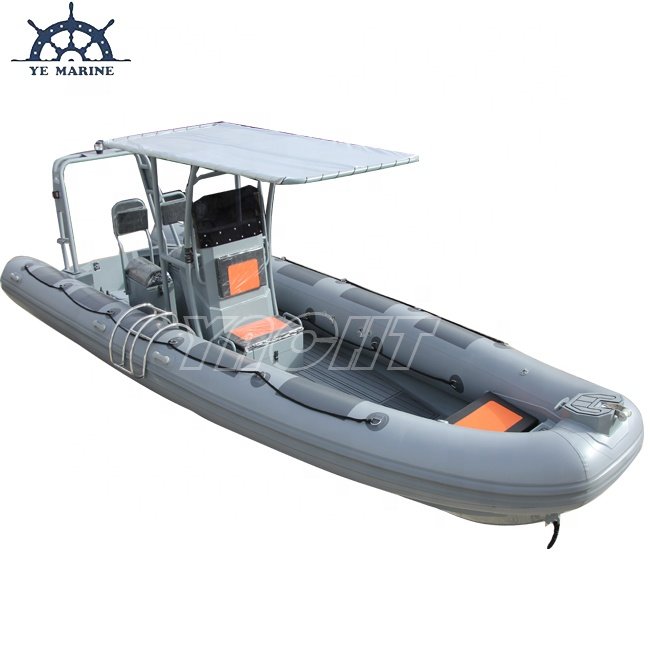 23ft RHIB 700 ORCA/Hypalon Aluminum Hull RIB Cruising Inflatable Boat With Engine