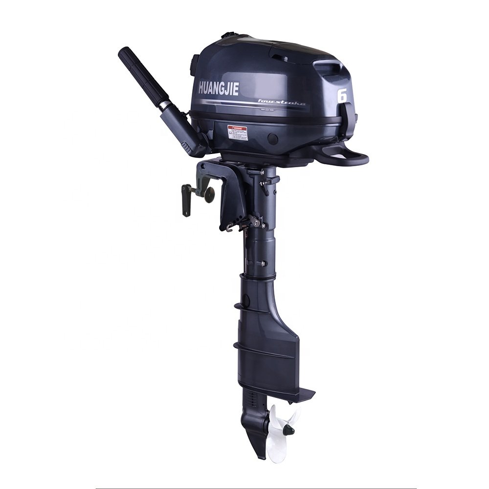 Huangjie Low Noise 6HP 4 Stroke Outboard Motor Inflatable Boat Motor Rc Boat Gas Engine Yamaha Outboard Motor 4 Stroke