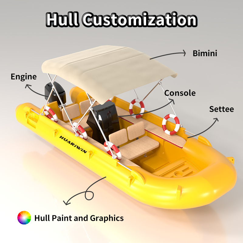 China Factory's Quality Rescue Fishing Boat Plastic RIB on Engine for American Sea Rowing Rotomolded Sea Boats
