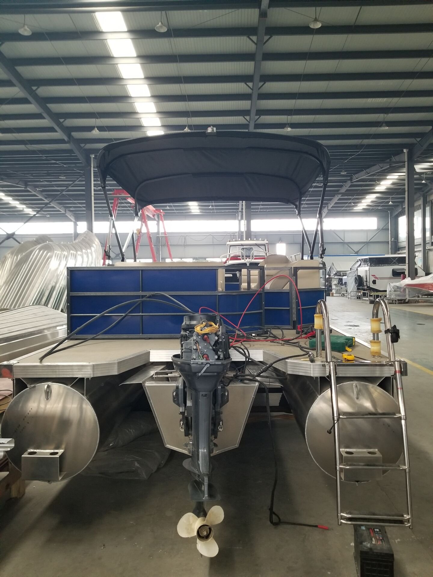 Allshine Marine Luxury Sport Luxury Pontoon 7.6m/25ft Commercial Fishing Boat Used Aluminium Passenger Boat Engine Combo Sale