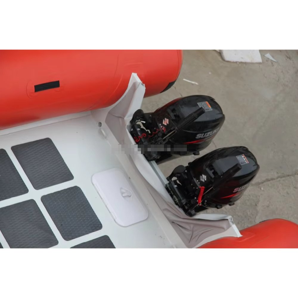 CNWAGNER Inflatable Fiberglass Boat CE Certified for Speed Sports & Fishing Outboard Engine PVC Hull Material
