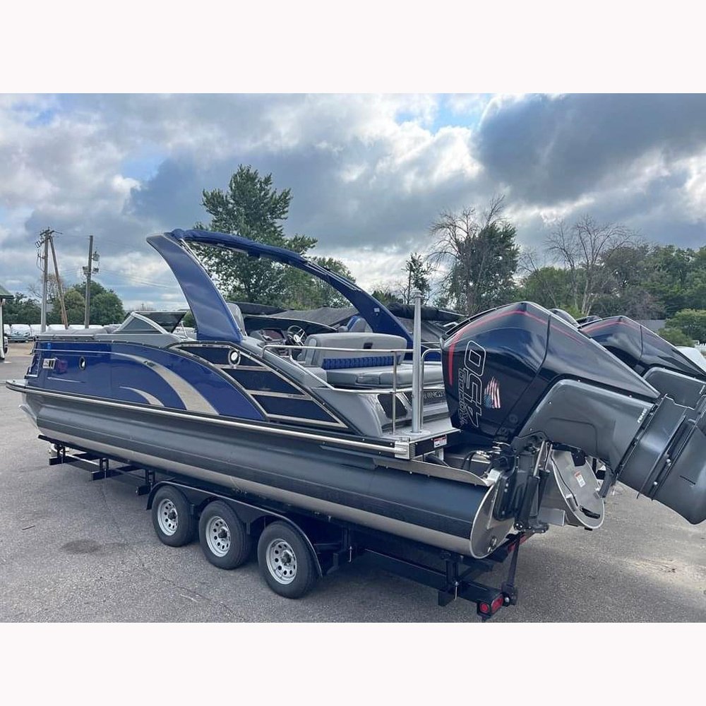 8-12 People Family Party Sport Pontoon with Outboard Motor From China for Sales