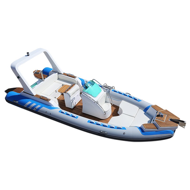 Haote CE Rib 480 Hypalon Rigid Inflatable Boat Luxury Speed Rib Boats Outboard Engine Fiberglass Hull Material Direct Sale China