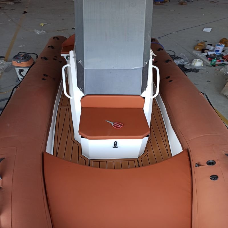 CE Certified Luxury 620 RIB Inflatable Yacht Hypalon Rubber Boat with Aluminum Hull EVA Outboard Fishing Sport Entertainment