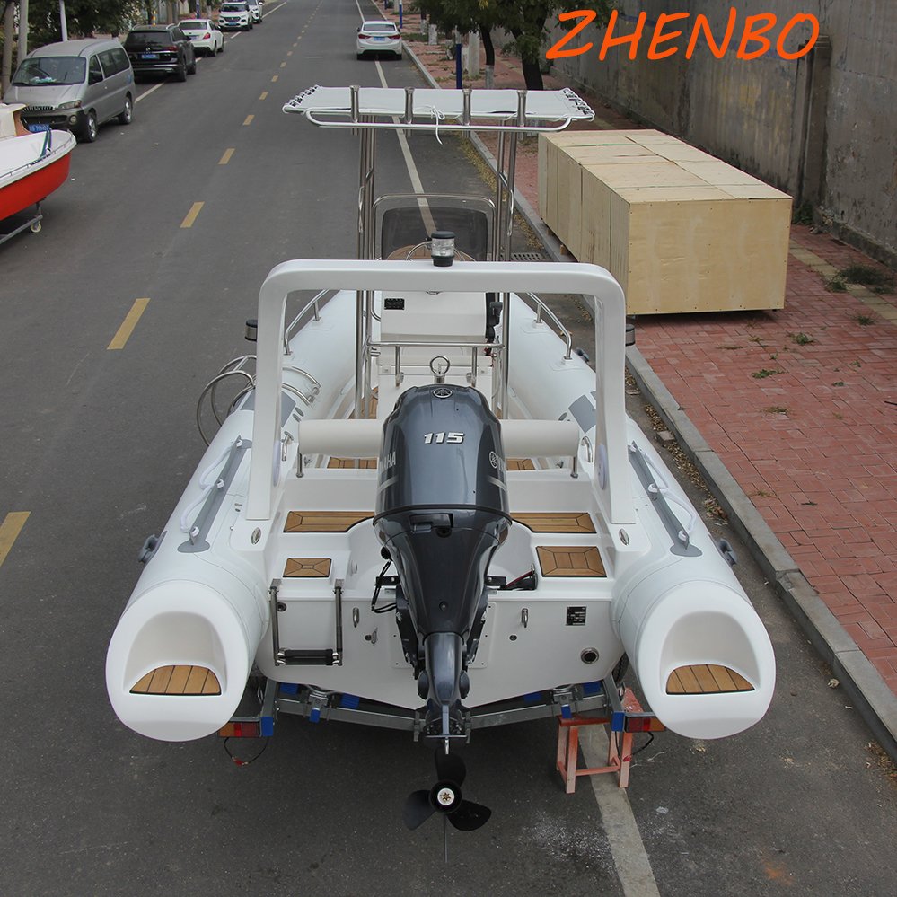Zhenbo New 115hp 4 Stroke Outboard Motor Boat Engine Rib 580 Hypalon Inflatable Rib Boat 580