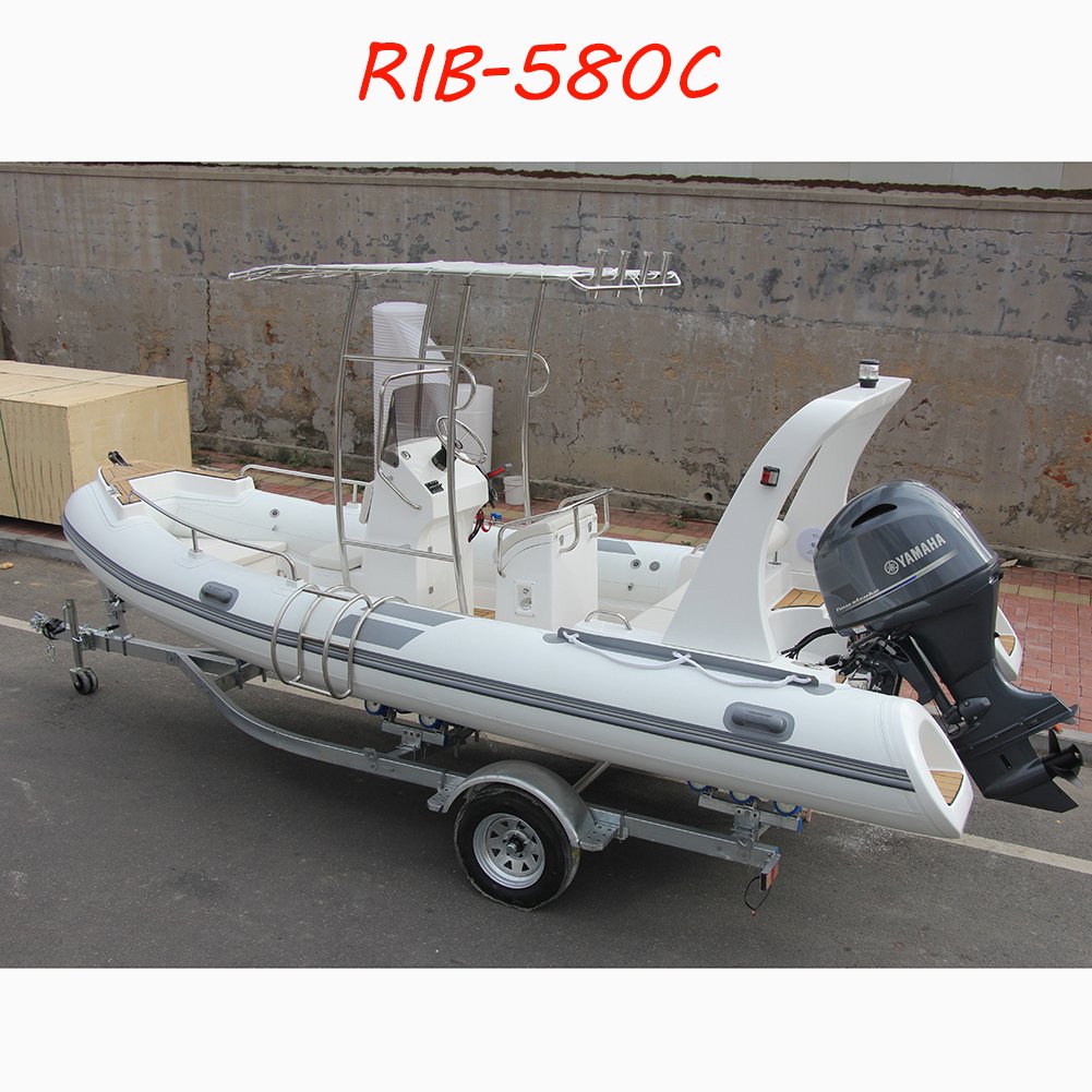 Zhenbo New 115hp 4 Stroke Outboard Motor Boat Engine Rib 580 Hypalon Inflatable Rib Boat 580