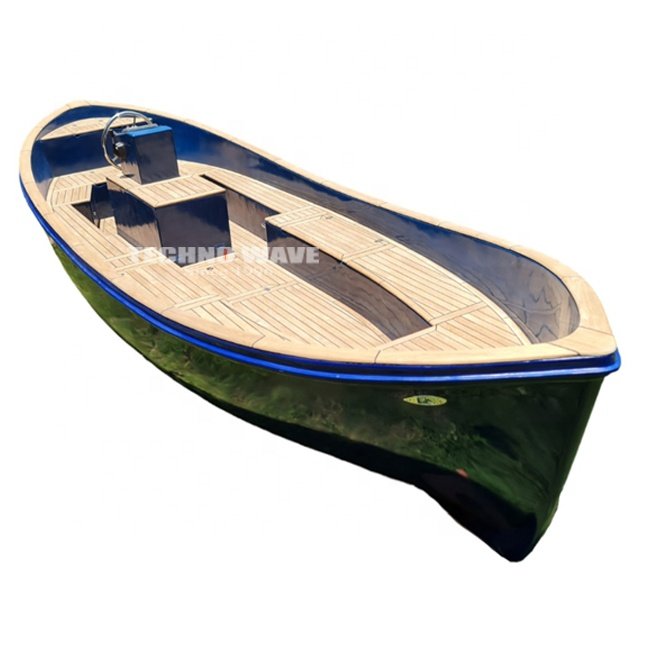Brand New Boat Made by Fiberglass Original Teak Wood Design Equipped by Inboard Engine Dutch Sloep Style Pleasure Boat